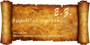 Egyházi Zomilla névjegykártya
